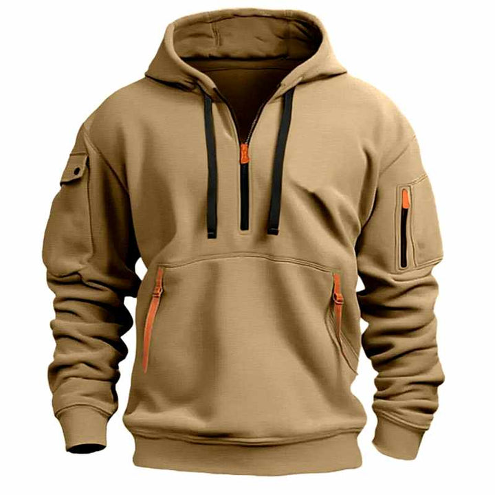 Andy - Men's Half-Zip Zip Front Hoodie Sweatshirt 4