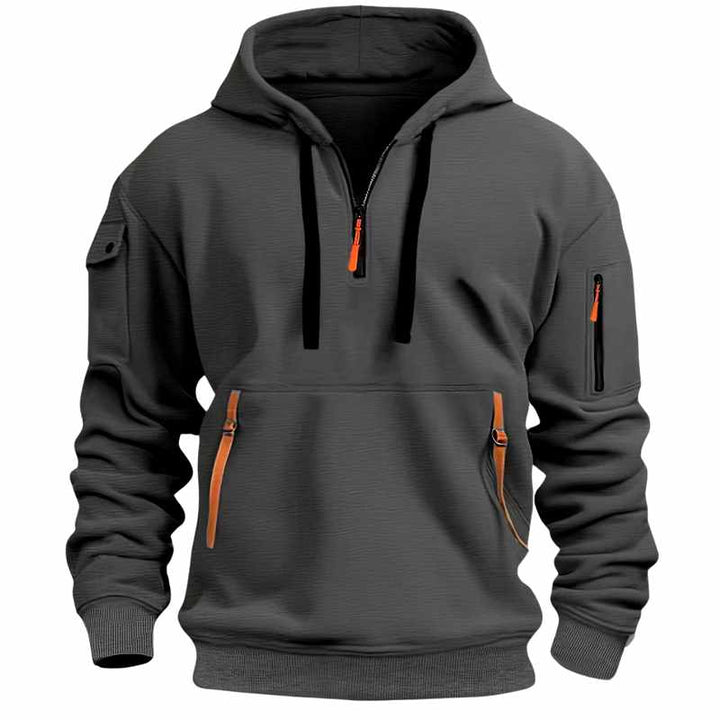 Andy - Men's Half-Zip Zip Front Hoodie Sweatshirt 6