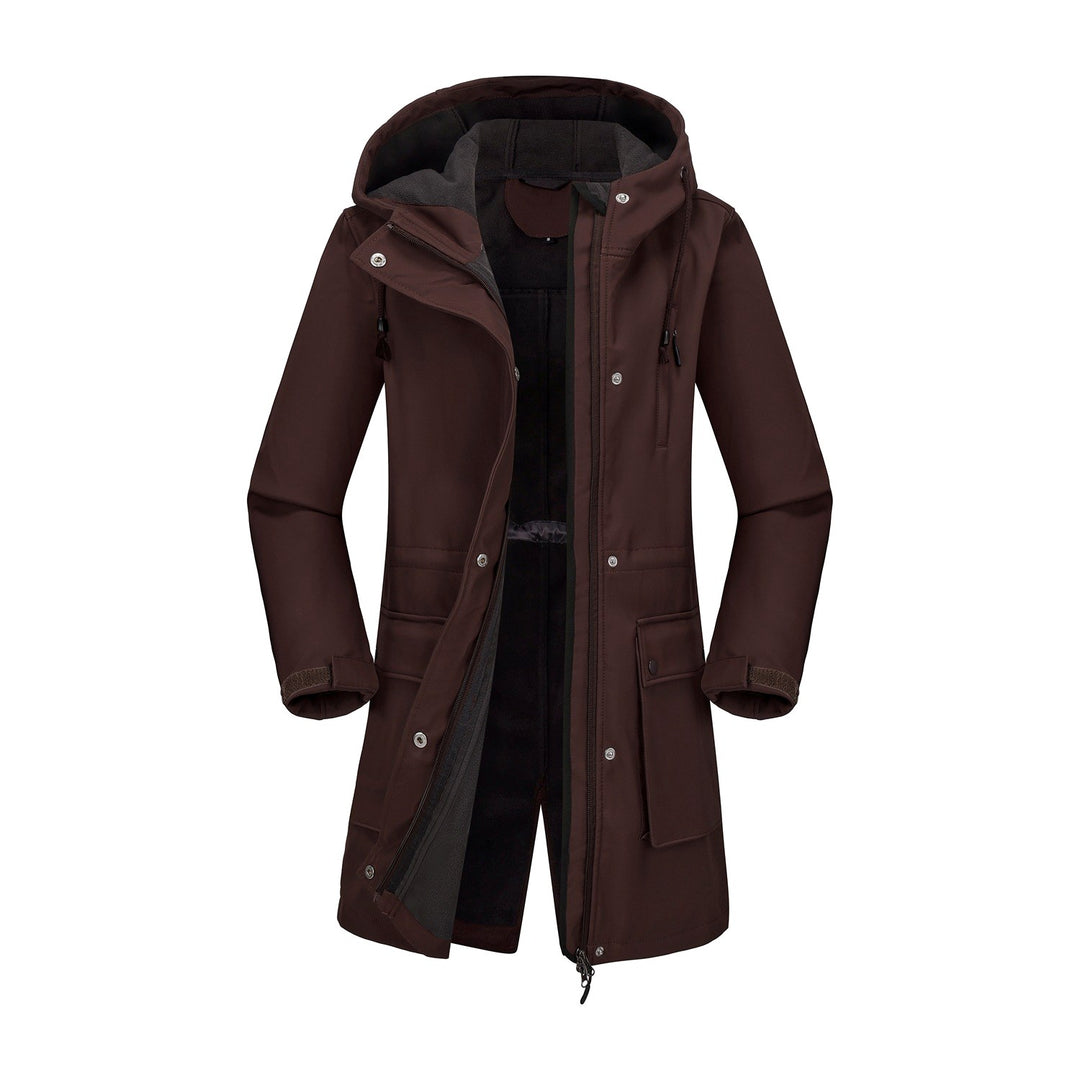 Angeline - Women's Hooded Zip-Up Multi-Pocket Utility Jacket 4