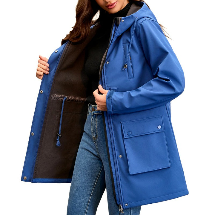 Angeline - Women's Hooded Zip-Up Multi-Pocket Utility Jacket 6