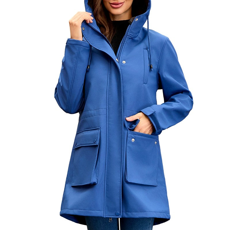 Angeline - Women's Hooded Zip-Up Multi-Pocket Utility Jacket 8