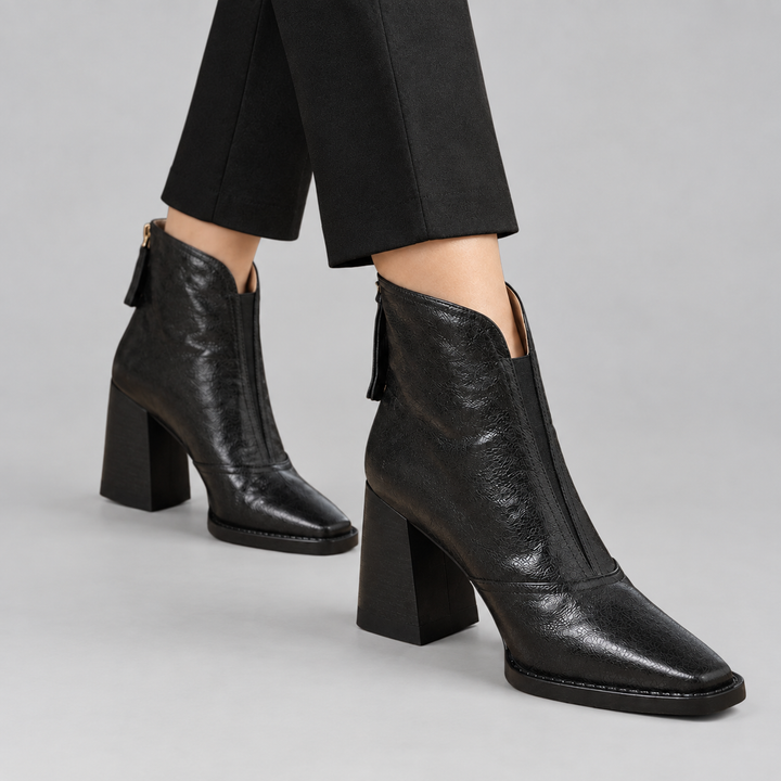 Anicka - Women's Square Toe Block Heel Ankle Boots 1