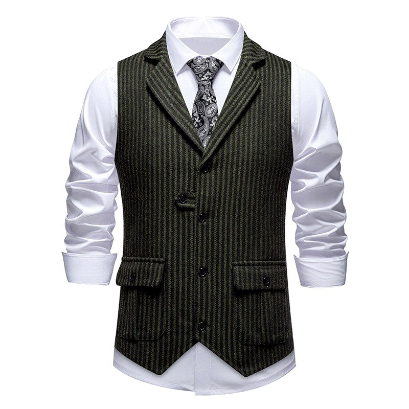 Antonio - Men's Pinstripe Tailored Vest 3