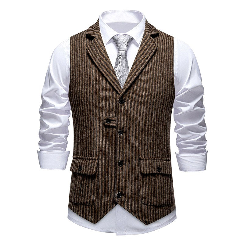 Antonio - Men's Pinstripe Tailored Vest 4
