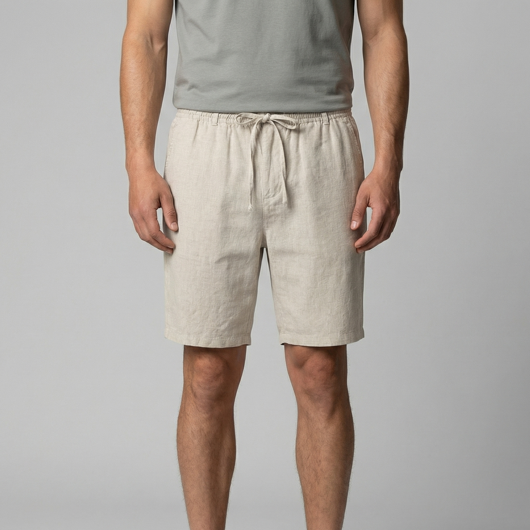 Arden - Men's Linen Beach Bermuda Shorts