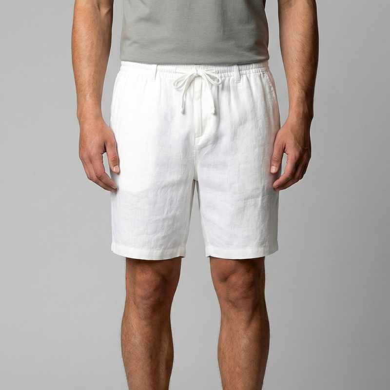 Arden - Men's Linen Beach Bermuda Shorts