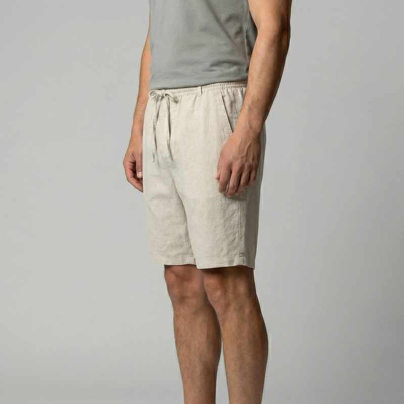 Arden - Men's Linen Beach Bermuda Shorts