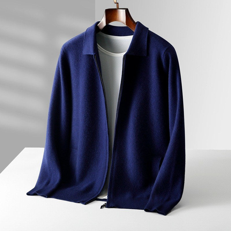 Armando - Men’s Long Sleeve Wool Zip-Up Cardigan 2