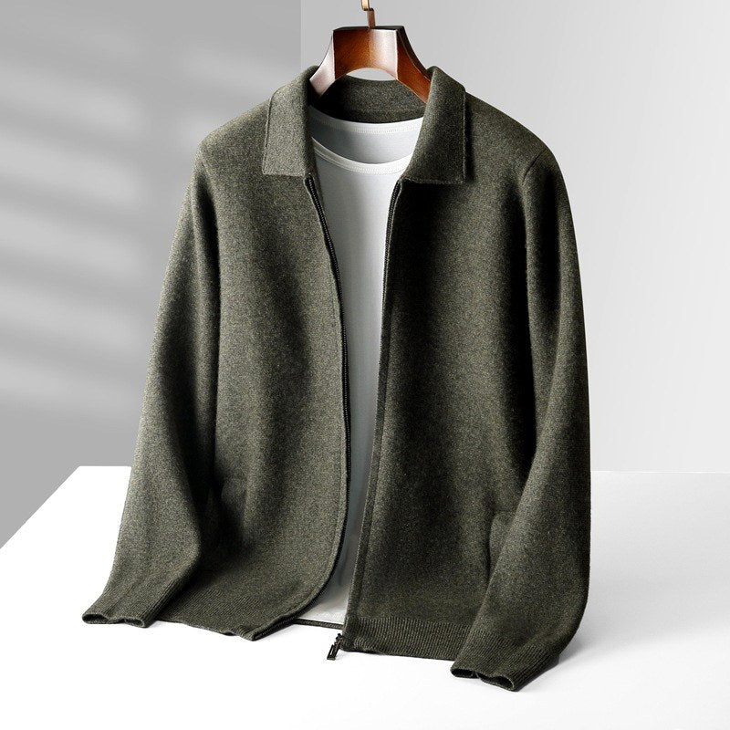 Armando - Men’s Long Sleeve Wool Zip-Up Cardigan 3