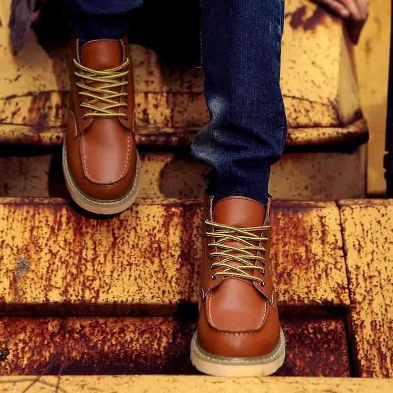Art - Men's Lined Moc-Toe Mid-Top Boots 2