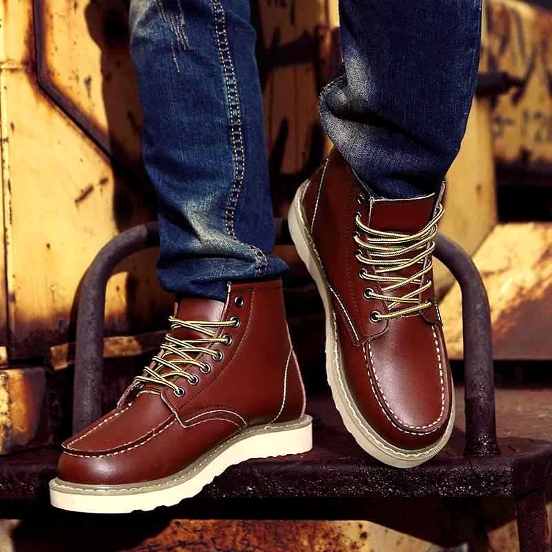 Art - Men's Lined Moc-Toe Mid-Top Boots 4