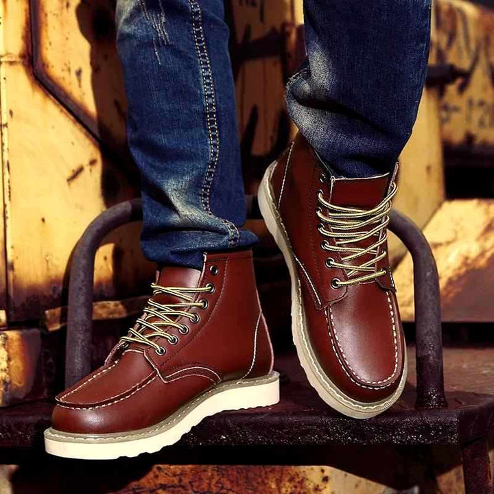 Art - Men's Lined Moc-Toe Mid-Top Boots 4