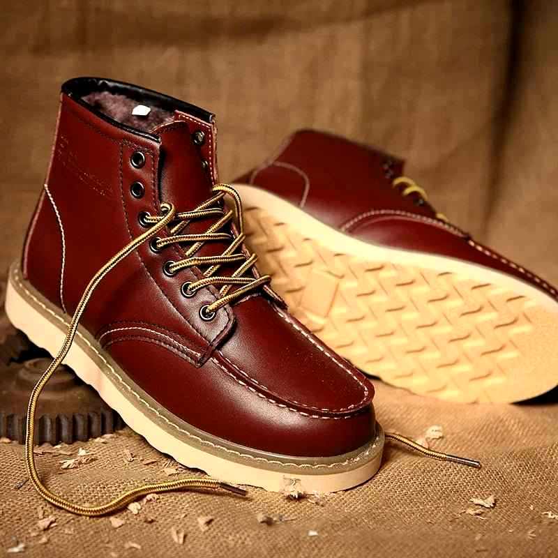 Art - Men's Lined Moc-Toe Mid-Top Boots 5