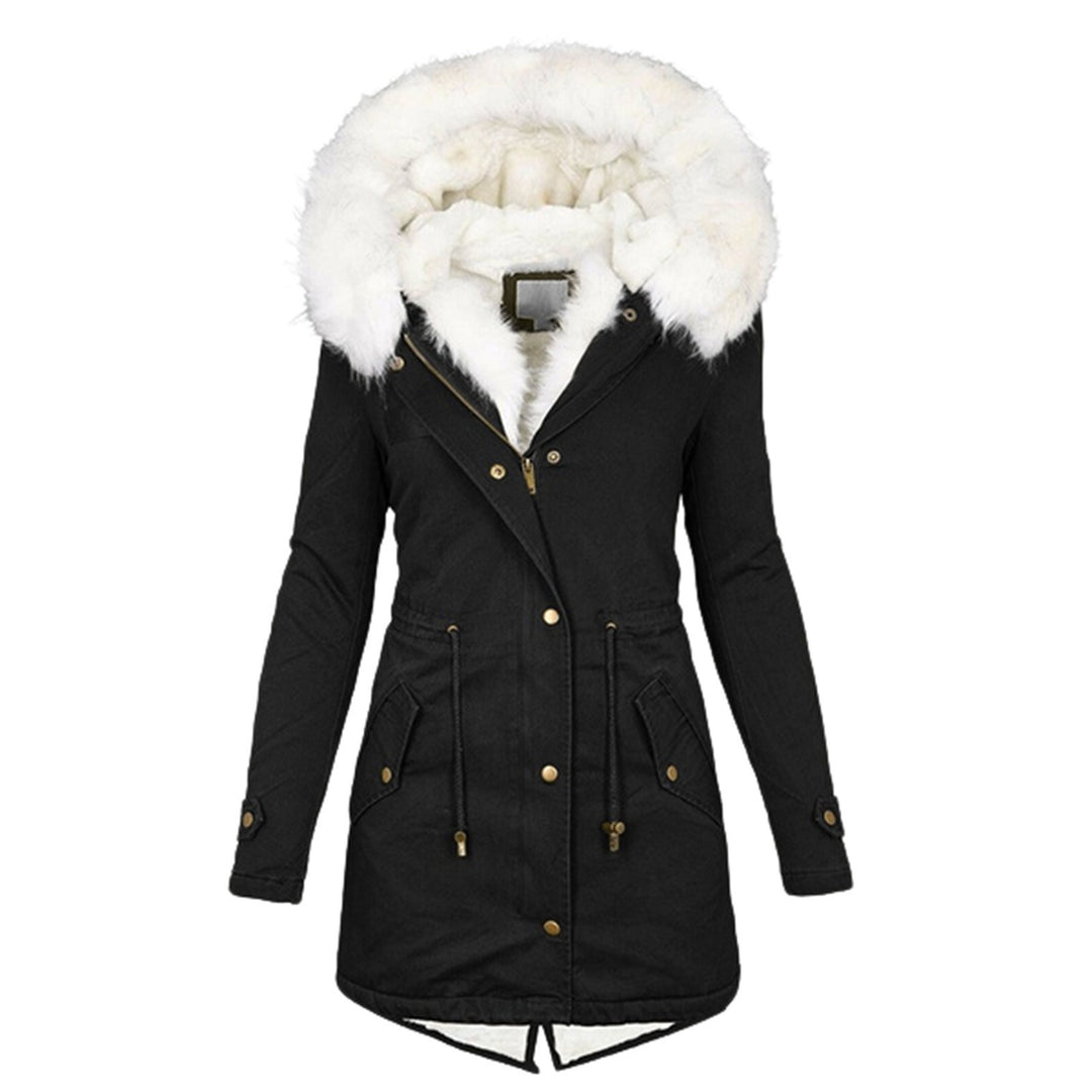 Artemis - Women's Faux Fur Hooded Slim Fit Parka Coat 1