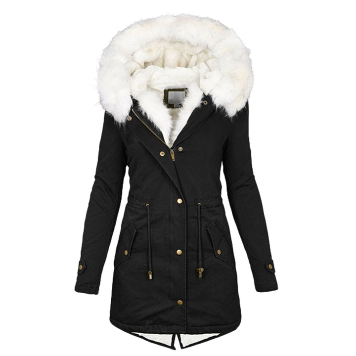 Artemis - Women's Faux Fur Hooded Slim Fit Parka Coat 1