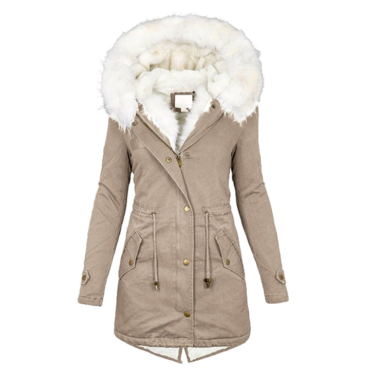 Artemis - Women's Faux Fur Hooded Slim Fit Parka Coat 4