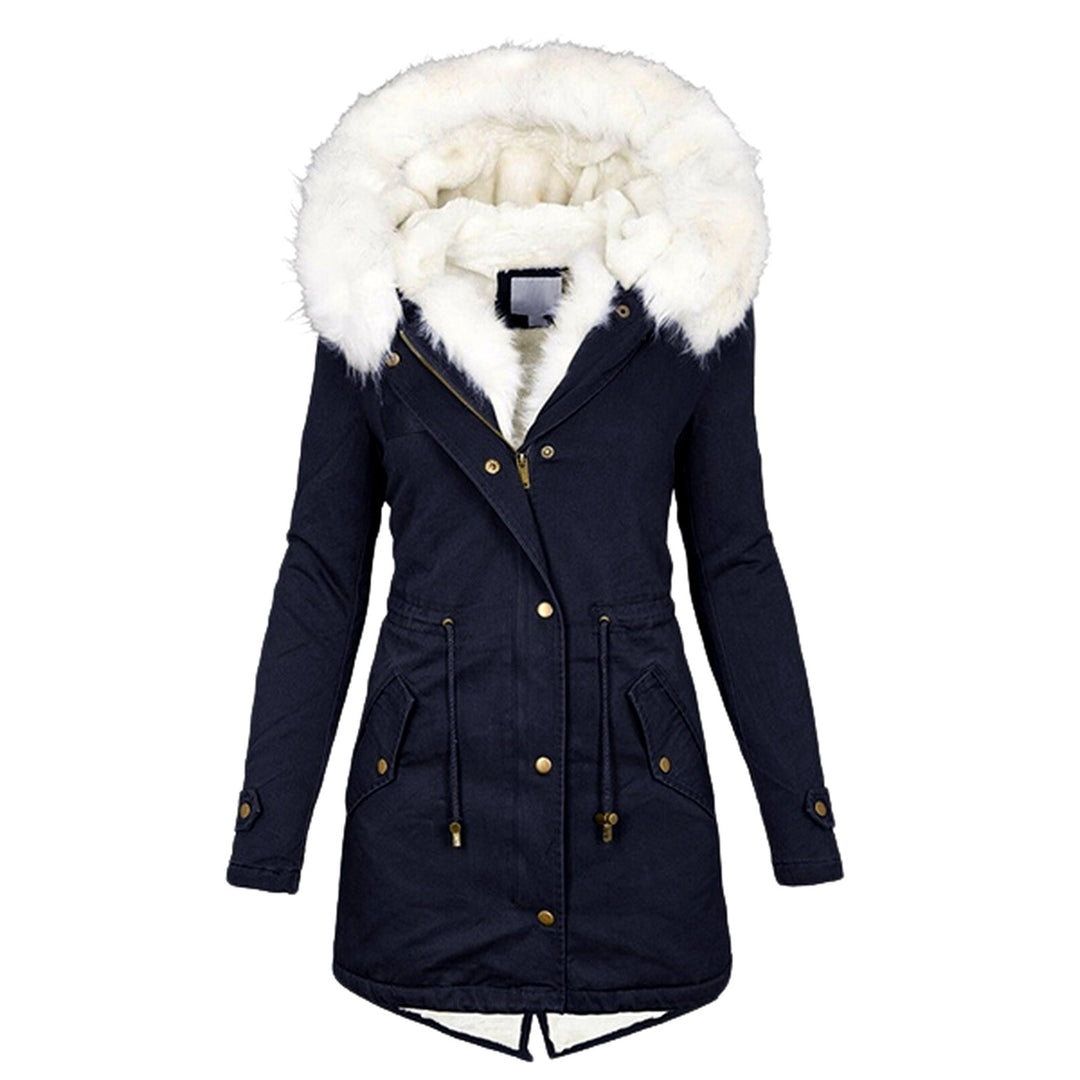 Artemis - Women's Faux Fur Hooded Slim Fit Parka Coat 6