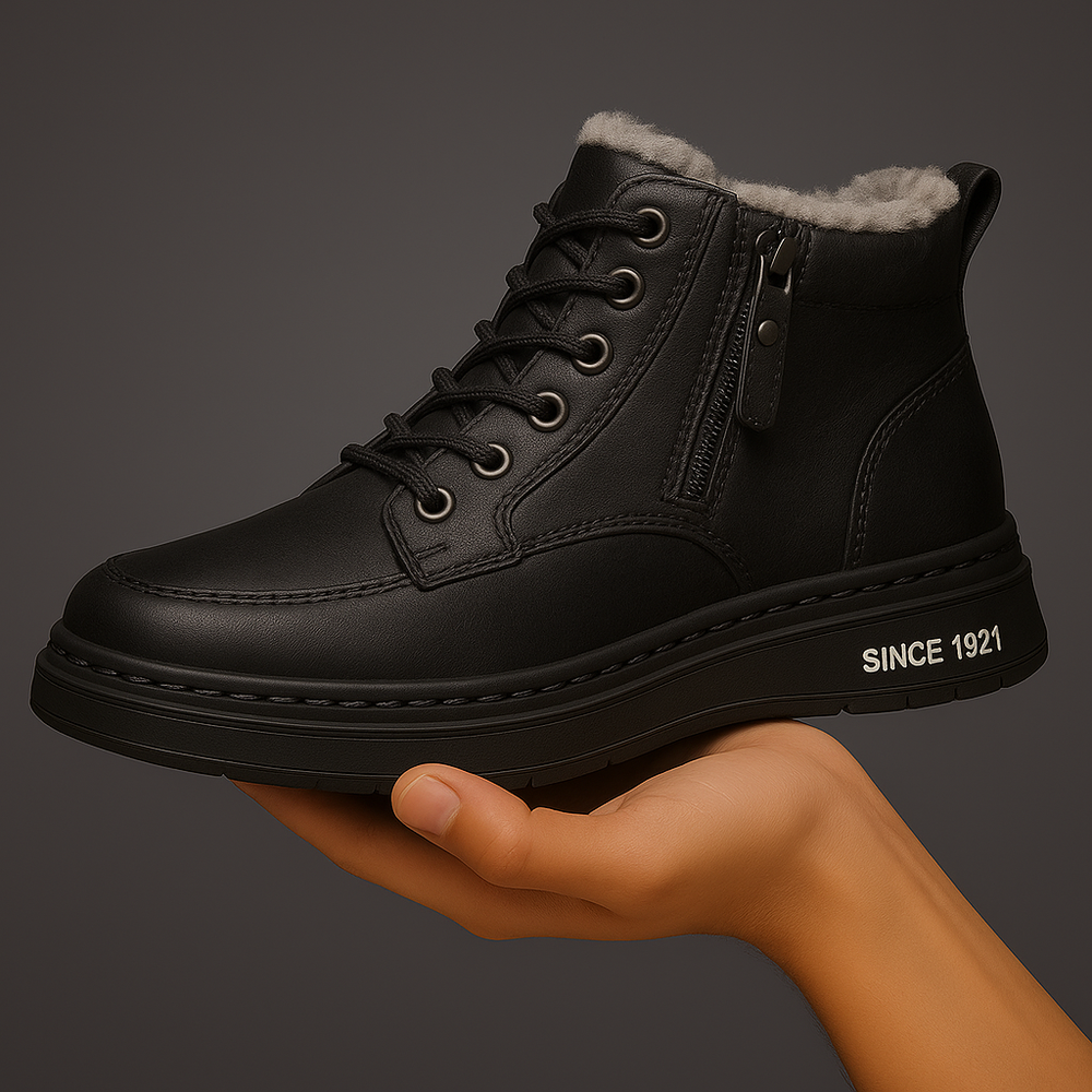 Asher - Men's Shearling-Lined Lace-Up Ankle Boots