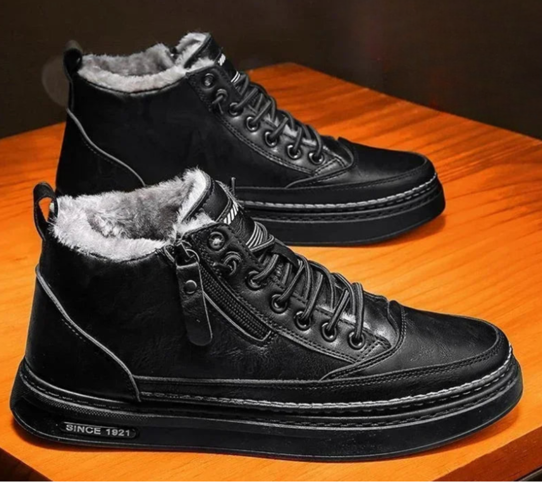 Asher - Men's Shearling-Lined Lace-Up Ankle Boots