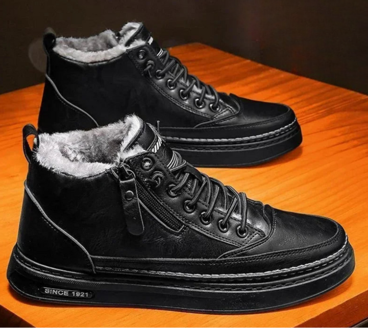Asher - Men's Shearling-Lined Lace-Up Ankle Boots