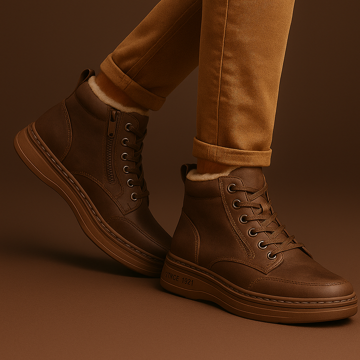 Asher - Men's Shearling-Lined Lace-Up Ankle Boots