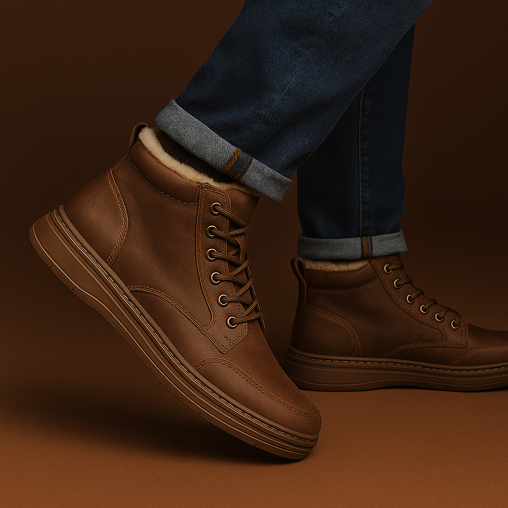 Asher - Men's Shearling-Lined Lace-Up Ankle Boots