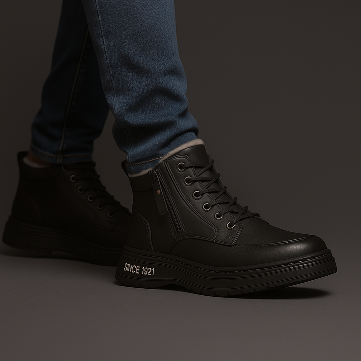 Asher - Men's Shearling-Lined Lace-Up Ankle Boots
