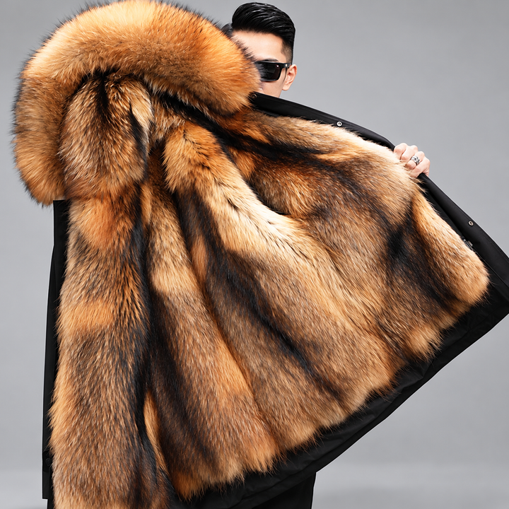 Atticus - Men's Long Parka with Faux Fur Lining