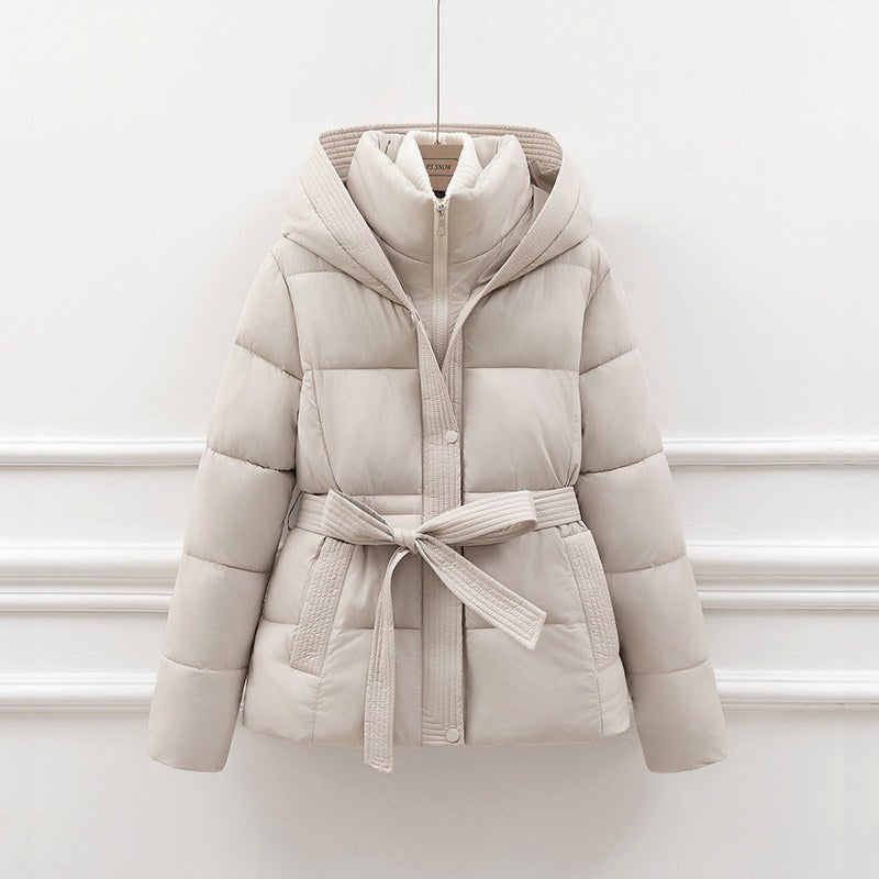 Ayra - Women's Hooded Belted Padded Coat 3