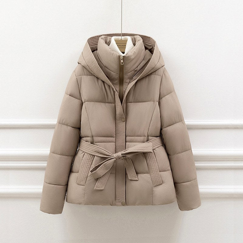 Ayra - Women's Hooded Belted Padded Coat 4