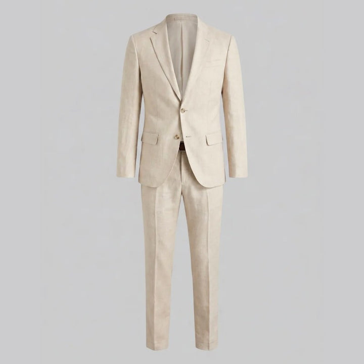 Bastien - Men's Linen Tailored Two-Piece Suit Set
