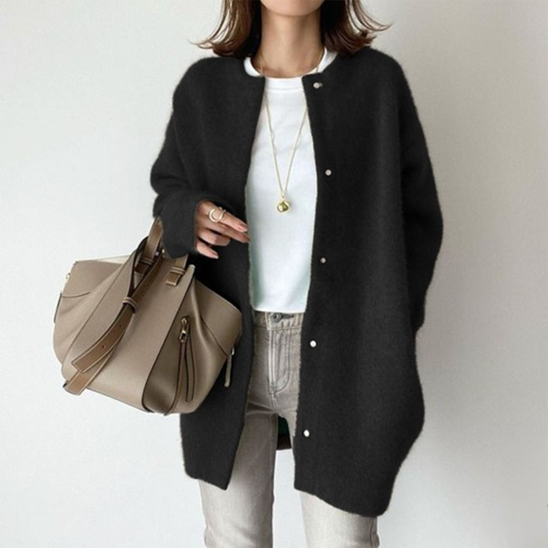 Beatrice - Women's Button-Front Cardigan with Relaxed Fit