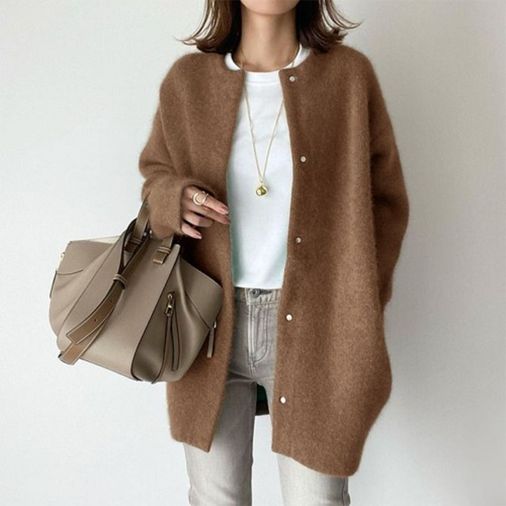 Beatrice - Women's Button-Front Cardigan with Relaxed Fit