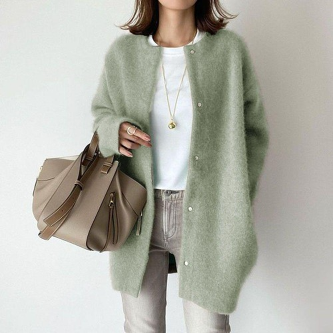 Beatrice - Women's Button-Front Cardigan with Relaxed Fit
