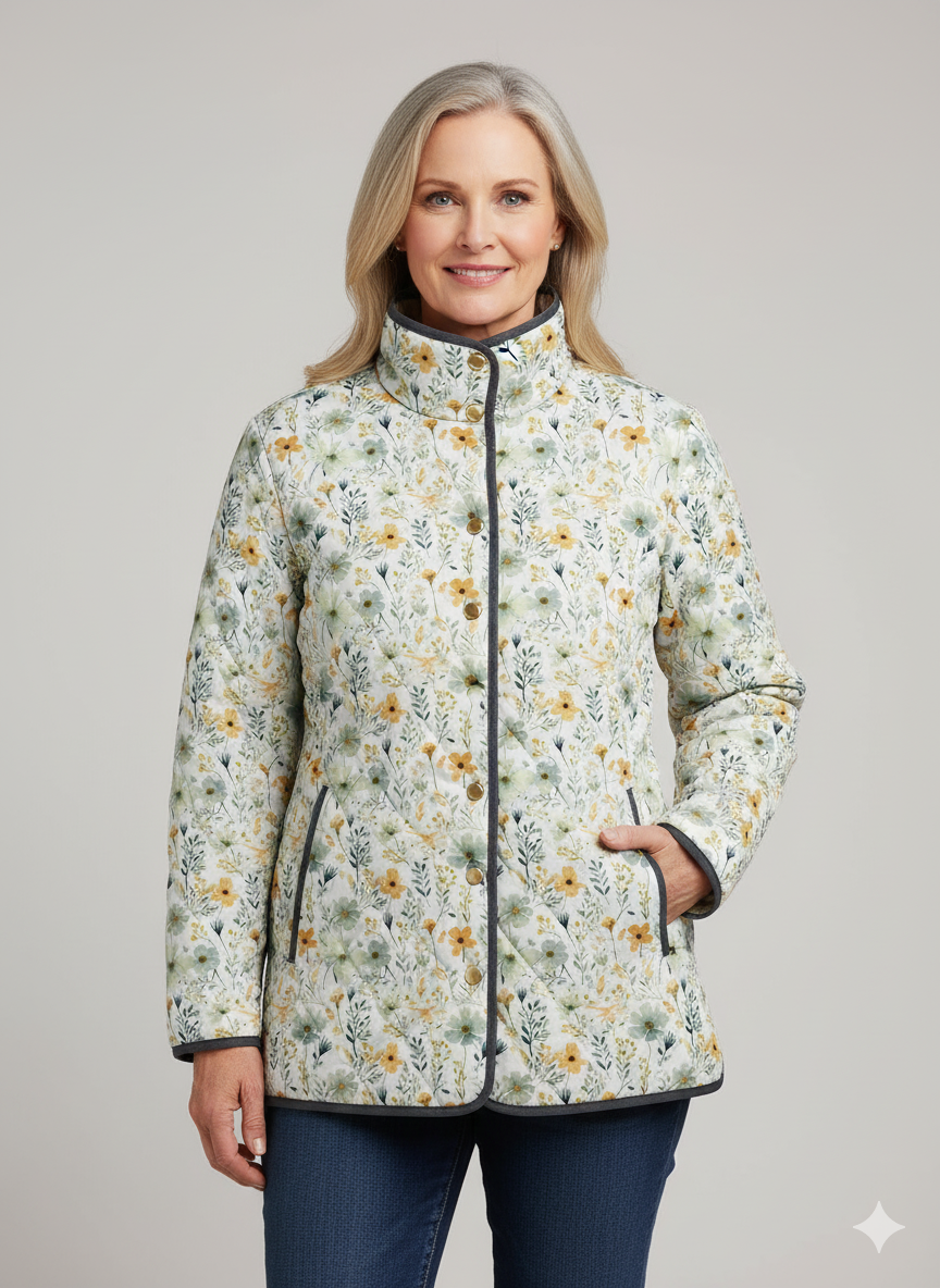 Beatrice - Women's Floral Quilted Jacket