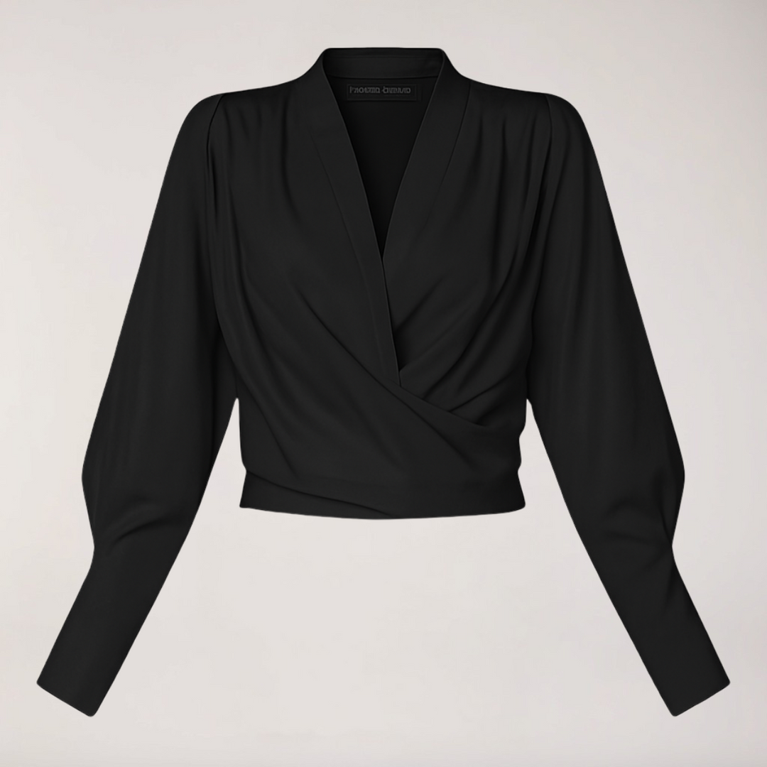 Beatrice - Women's Pleated Waist Blouse with Voluminous Sleeves