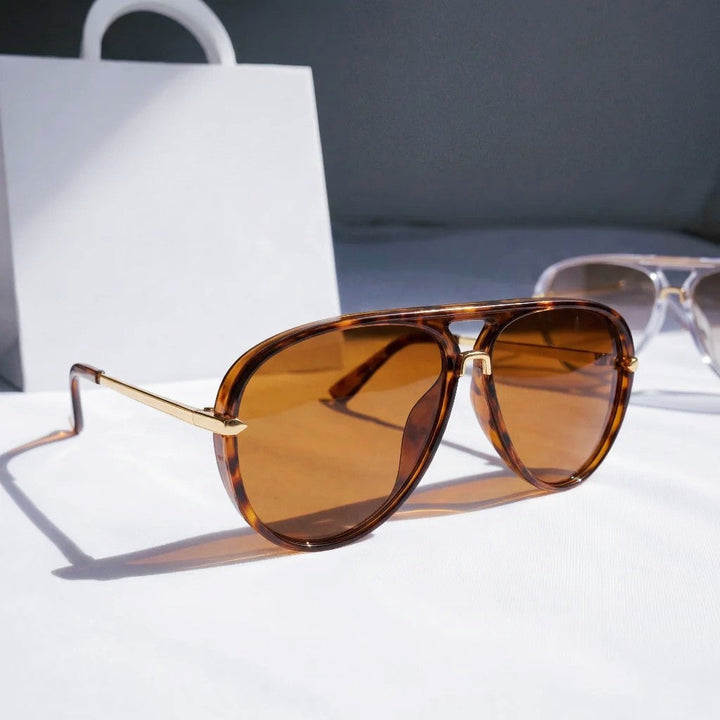 Belle - Oversized Gradient Aviator Sunglasses