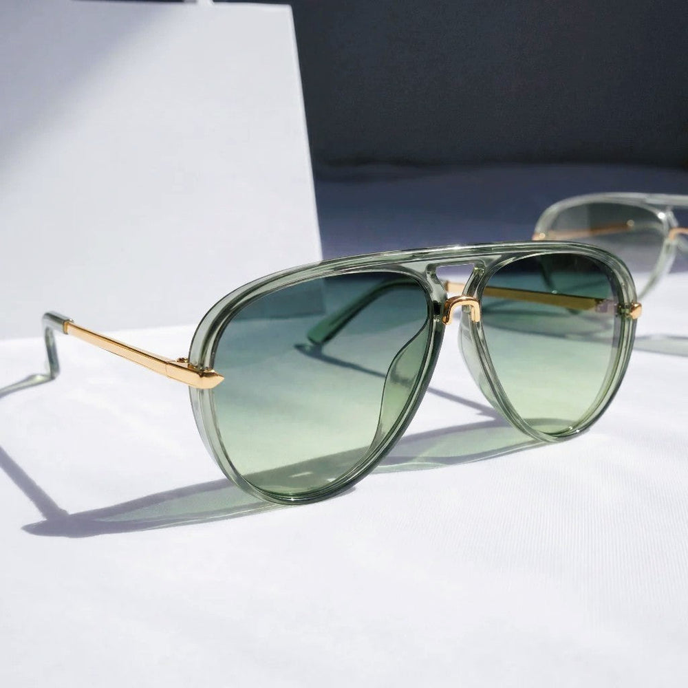 Belle - Oversized Gradient Aviator Sunglasses