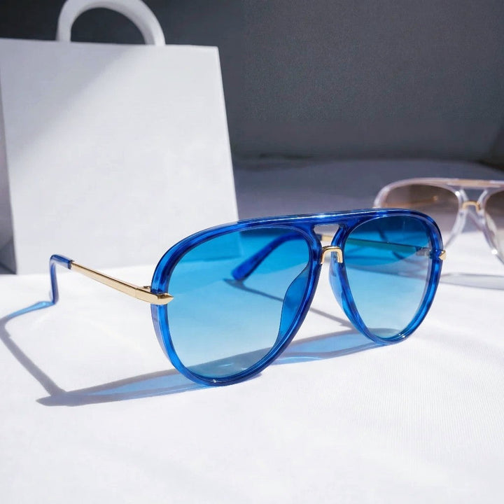 Belle - Oversized Gradient Aviator Sunglasses
