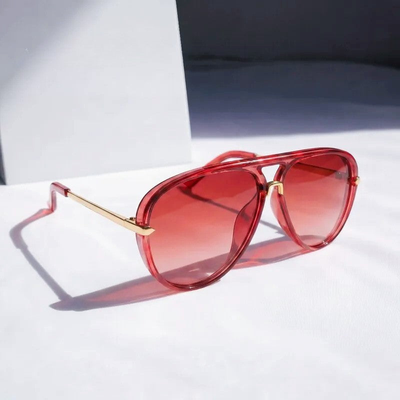 Belle - Oversized Gradient Aviator Sunglasses