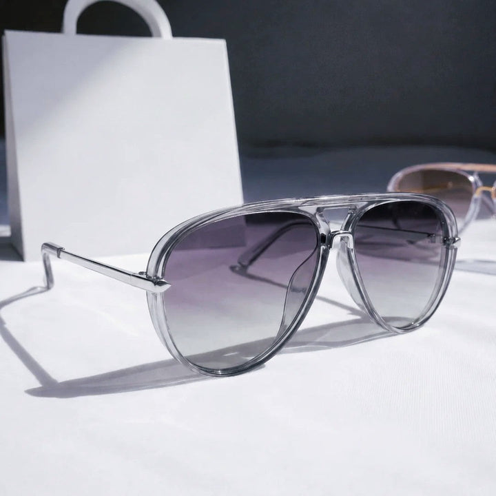 Belle - Oversized Gradient Aviator Sunglasses