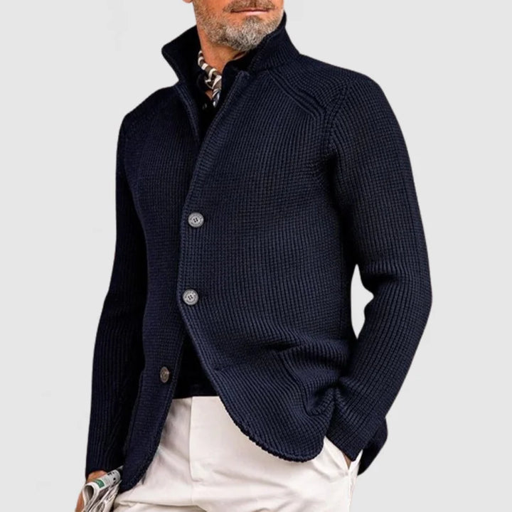Benedict - Men's Ribbed Button-Front Cardigan