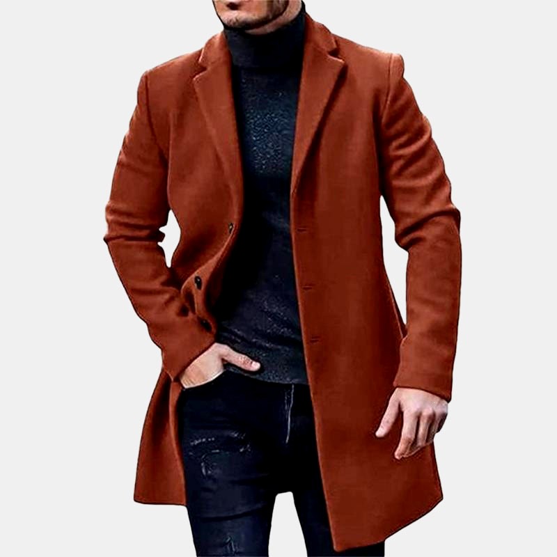 Benny - Men's Longline Single-Breasted Overcoat 1