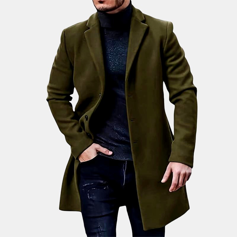 Benny - Men's Longline Single-Breasted Overcoat 2