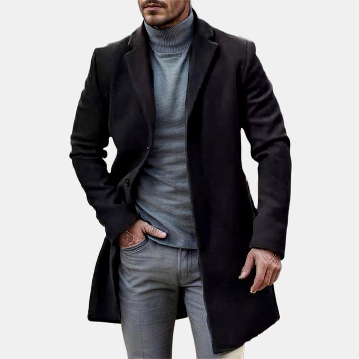 Benny - Men's Longline Single-Breasted Overcoat 3