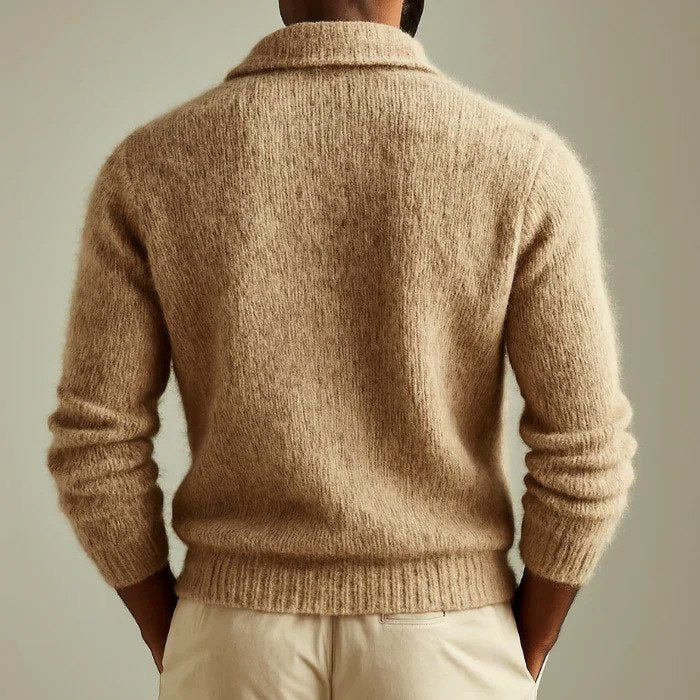 Brayan - Men's Knit Button-Up Cardigan with Collar 3
