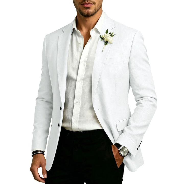 Brennan - Men's Cotton Linen Tailored Formal Blazer 3