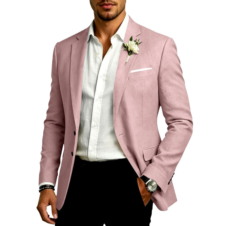 Brennan - Men's Cotton Linen Tailored Formal Blazer 4
