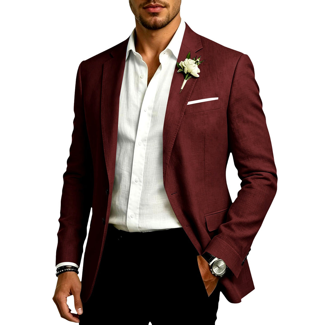 Brennan - Men's Cotton Linen Tailored Formal Blazer 5