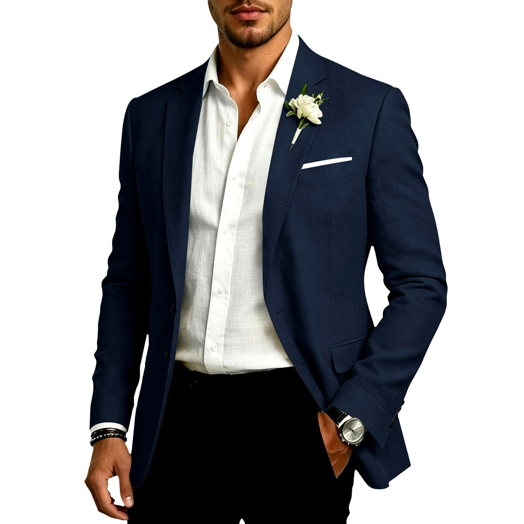Brennan - Men's Cotton Linen Tailored Formal Blazer 6